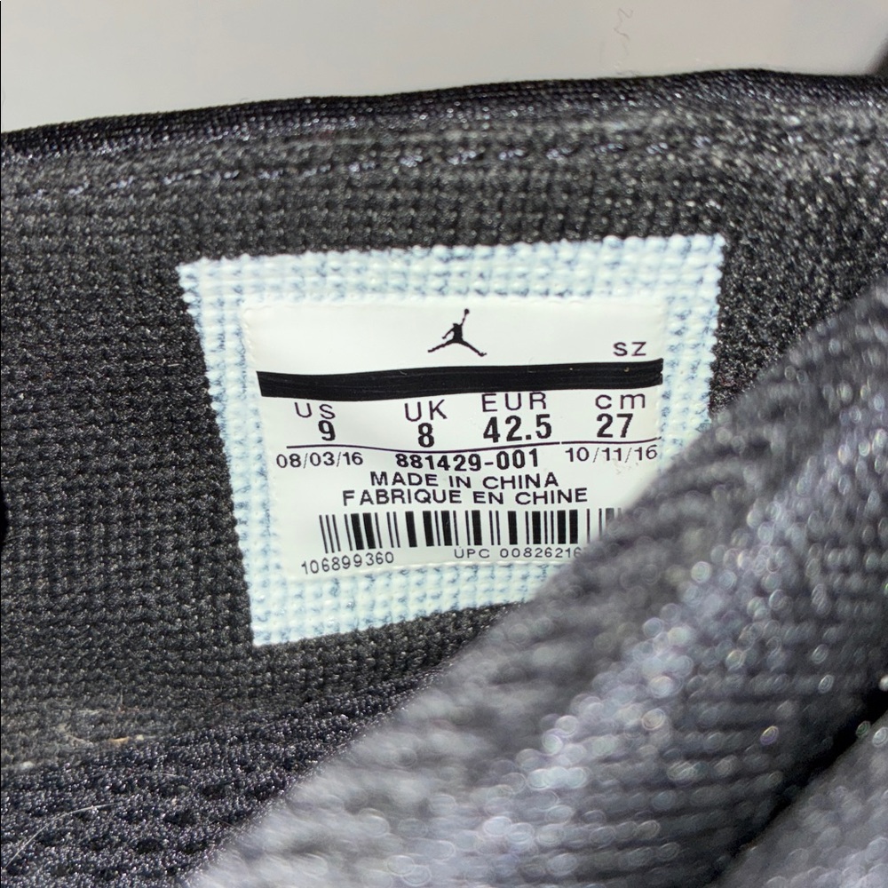 Rare Nike Air Jordan 15 Retro Stealth shoes Size 9 - Picture 10 of 12